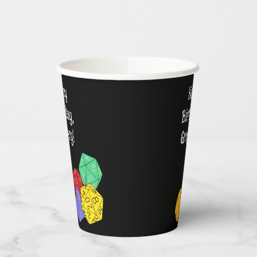 RPG Gaming Dice, Board, Fantasy Games, Geachte Par Papieren Bekers (Links)