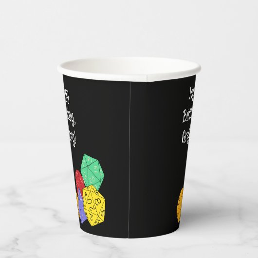 RPG Gaming Dice, Board, Fantasy Games, Geachte Par Papieren Bekers (Rechts)