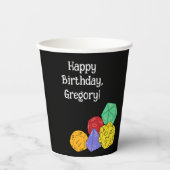 RPG Gaming Dice, Board, Fantasy Games, Geachte Par Papieren Bekers (Voorkant)