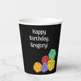 RPG Gaming Dice, Board, Fantasy Games, Geachte Par Papieren Bekers