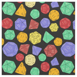 RPG Gaming Dice, Board, Fantasy Games gepatterd Stof