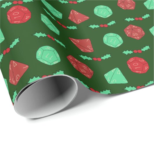 RPG Gaming Dice, Board, Fantasy Games Kerstmis Cadeaupapier (Rol Hoek)