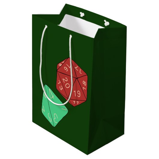 RPG Gaming Dice, Board, Fantasy Games Kerstmis Medium Cadeauzakje (Achterkant Gekanteld)