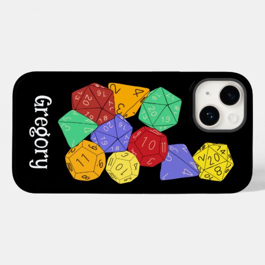 RPG Gaming Dice, Board, Fantasy Games Persoonlijk Case-Mate iPhone Case (Achterkant (horizontaal))