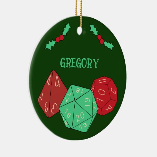 RPG Gaming Dice, Board, Fantasy Games Persoonlijk Keramisch Ornament (Rechts)