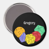 RPG Gaming Dice, Board, Fantasy Games Persoonlijk Magneet (Voorkant / Achterkant)