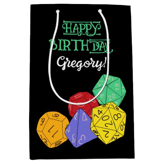 RPG Gaming Dice, Board, Fantasy Games Persoonlijk Medium Cadeauzakje (Voorkant)