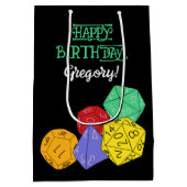 RPG Gaming Dice, Board, Fantasy Games Persoonlijk Medium Cadeauzakje (Achterkant)