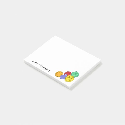 RPG Gaming Dice, Board, Fantasy Games Persoonlijk Post-it® Notes (Schuin)
