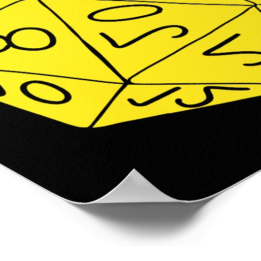 RPG Gaming Dice, Board, Fantasy Games Persoonlijk Poster (Hoek)