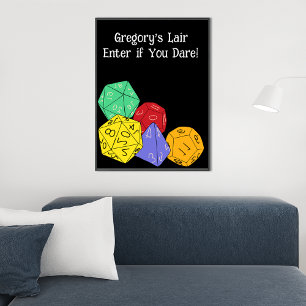 RPG Gaming Dice, Board, Fantasy Games Persoonlijk Poster