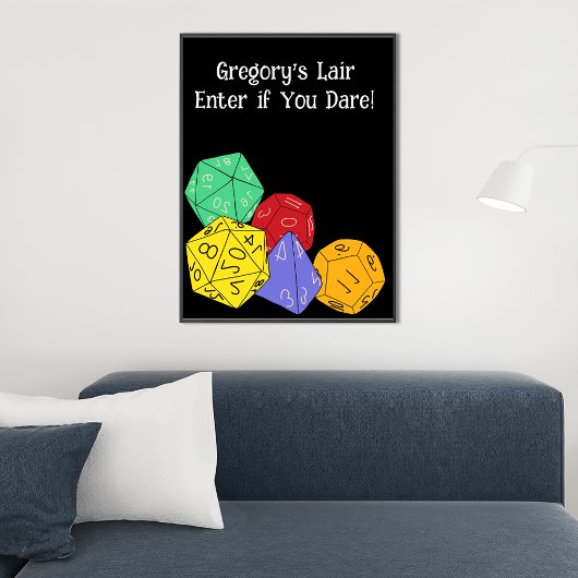 RPG Gaming Dice, Board, Fantasy Games Persoonlijk Poster