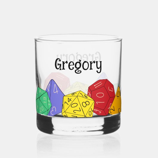 RPG Gaming Dice, Board, Fantasy Games Persoonlijk Whisky Glas (Voorkant)
