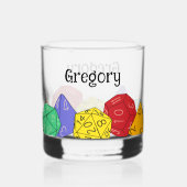 RPG Gaming Dice, Board, Fantasy Games Persoonlijk Whisky Glas (Achterkant)