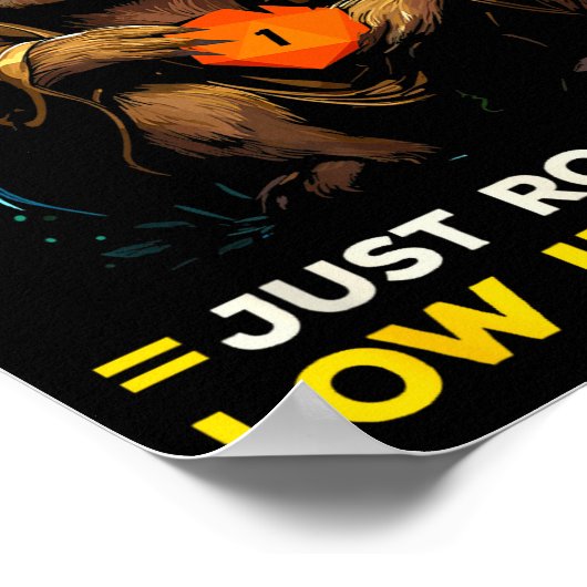 Rpg Gaming Role Playing D20 Tabletop Games Funny R Poster (Hoek)