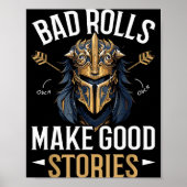 Rpg Gaming Role Playing D20 Tabletop Games Funny R Poster (Voorkant)