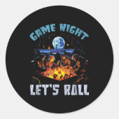 Rpg Gaming Role Playing D20 Tabletop Games Funny R Ronde Sticker (Voorkant)