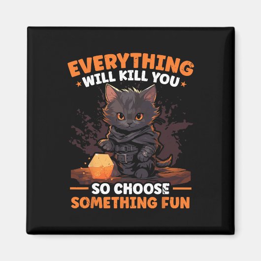 Rpg-gaming Role Playing D20 Tafelbladspellen Funny Magneet (Voorkant)