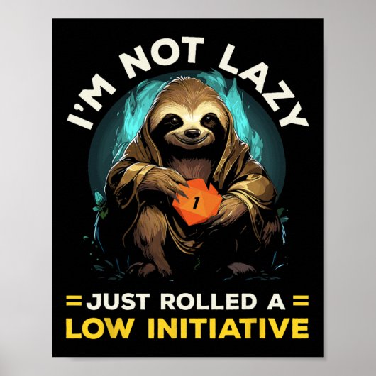 Rpg-gaming Rollenspellen D20 Tafelspellen Grappig Poster (Voorkant)