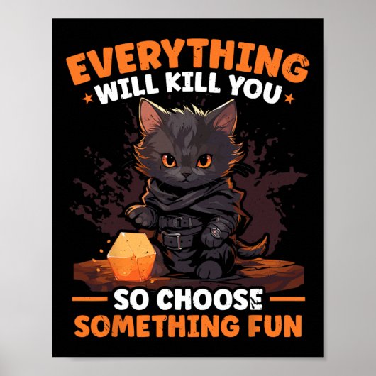 Rpg-gaming Rollenspellen D20 Tafelspellen Grappig Poster (Voorkant)
