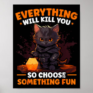 Rpg-gaming Rollenspellen D20 Tafelspellen Grappig  Poster