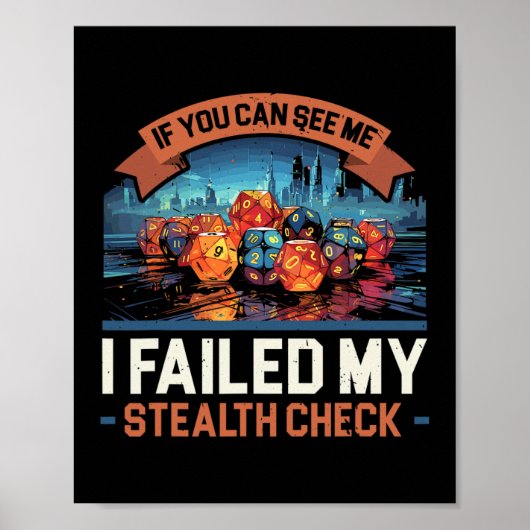 Rpg-gaming Rollenspellen D20 Tafelspellen Grappig  Poster (Voorkant)
