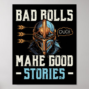 Rpg-gaming Rollenspellen D20 Tafelspellen Grappig Poster