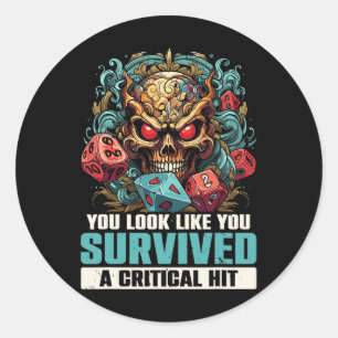 Rpg-gaming Rollenspellen D20 Tafelspellen Grappig  Ronde Sticker