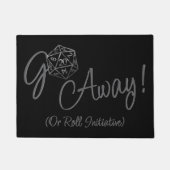 RPG Go Away | Classic Fantasy Tafelblad Retro Game Deurmat (Voorkant)