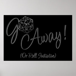 RPG Go Away   Classic Fantasy Tafelblad Retro Game Poster