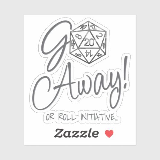 RPG Go Away | Classic Fantasy Tafelblad Retro Game Sticker (Vel)