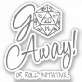 RPG Go Away | Classic Fantasy Tafelblad Retro Game Sticker (Voorkant)