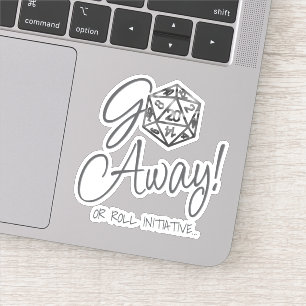 RPG Go Away   Classic Fantasy Tafelblad Retro Game Sticker