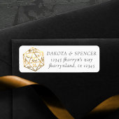 RPG Gold Dice | Tabletop Roleplayer Gamer Adres Etiket