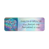 RPG Holo Dice | Retro PnP Tabletop Gamer Adres Etiket (Voorkant)