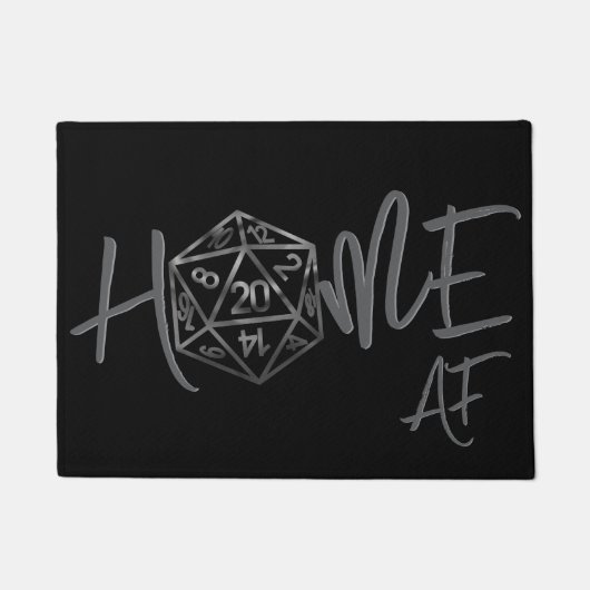 RPG Home AF | Fantasy tafelblad Retro Gamer Dice Deurmat (Voorkant)