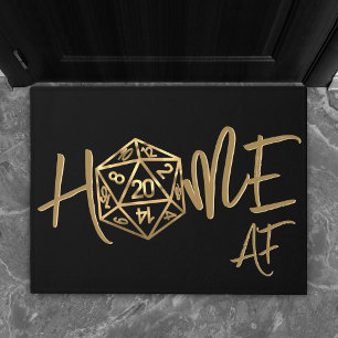 RPG Home AF Gold Fantasy Tafelblad Gamer Welkom Deurmat
