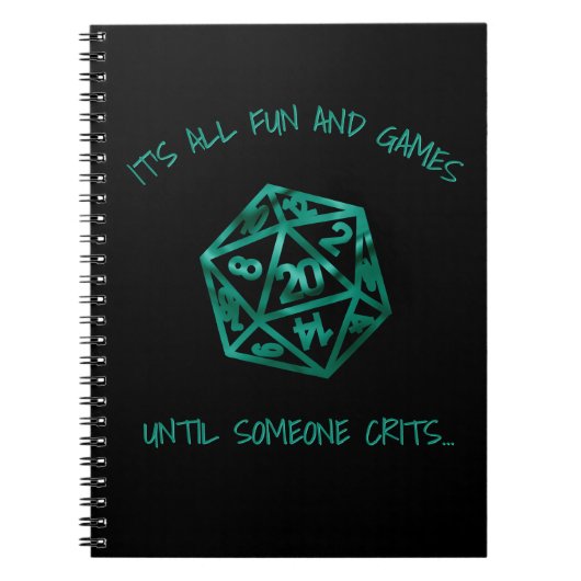 RPG-Humor | Blauwgroen plezier en spelletjes totda Notitieboek (Voorkant)