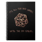 RPG-Humor | Koperen plezier en games tot DM glimla Notitieboek (Voorkant)