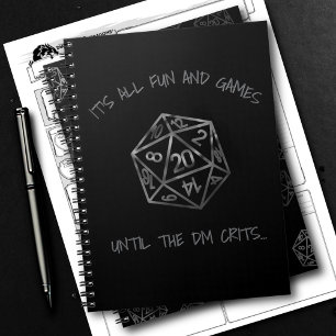 RPG-Humor   Leuk spel tot DM Crit Tabletop Gamer Notitieboek