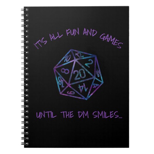 RPG-Humor | Nebula Fun en Spelletjes Tot DM Glimla Notitieboek (Voorkant)