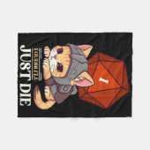 Rpg Kat Denk Dat Ik D20 Kat Falende Uni-volwassene Fleece Deken (Voorkant (Horizontaal))