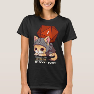 Rpg Kat Denk Ik Zal D20 Kat Falen Uni-volwassenen T-shirt