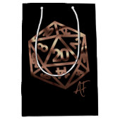 RPG Krit AF | Koper Fantasy Tafelblad Dobbelstenen Medium Cadeauzakje (Voorkant)