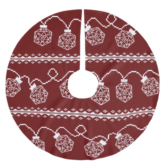 RPG licht rood op | Fantasy tafelblad Retro Gamer Kerstboom Rok (Voorkant)