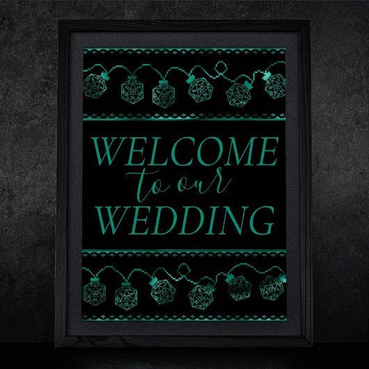 RPG-lichten | Blauwgroen Fantasy Tabletop Gamer We Poster