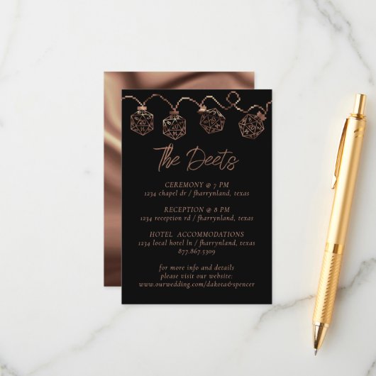 RPG-lichten | Copper Fantasy Tabletop Gamer Detail Informatiekaartje (Voorkant / Achterkant in situ)