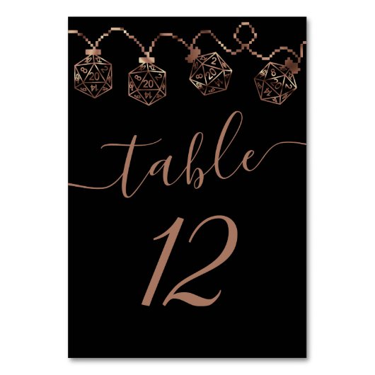 RPG-lichten | Copper Fantasy Tafelblad Gamer Dice Kaart (Achterkant)