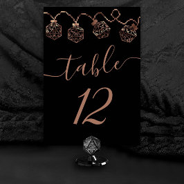 RPG-lichten | Copper Fantasy Tafelblad Gamer Dice Kaart