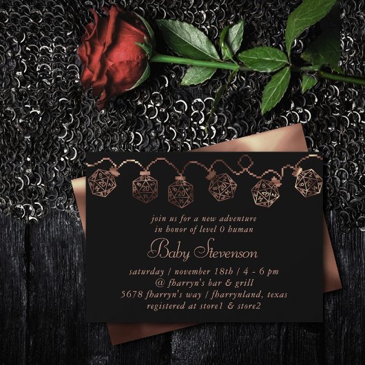 RPG-lichten | Copper Fantasy Tafelblad Gamer Dice Kaart